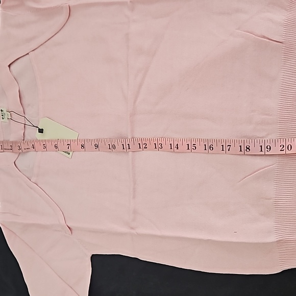 UNIQ, NWT, Long Sleeve Lightweight Sweater, Cutout Detail,S/M,Pink - Picture 5 of 9